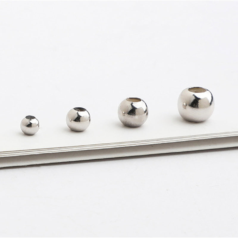10pcs 3-6mm S925 Sterling Silver Silicone Positioning Beads