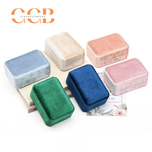 Vintage Velvet Necklace Box Luxury Jewelry Gift Box Retro Rounded Square Jewelry Storage Box Elegant Necklace Packaging