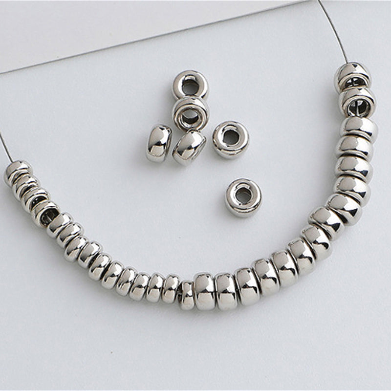 10pcs 3-8mm S925 Gold-Plated Bubble Spacer Beads for DIY Jewelry Making