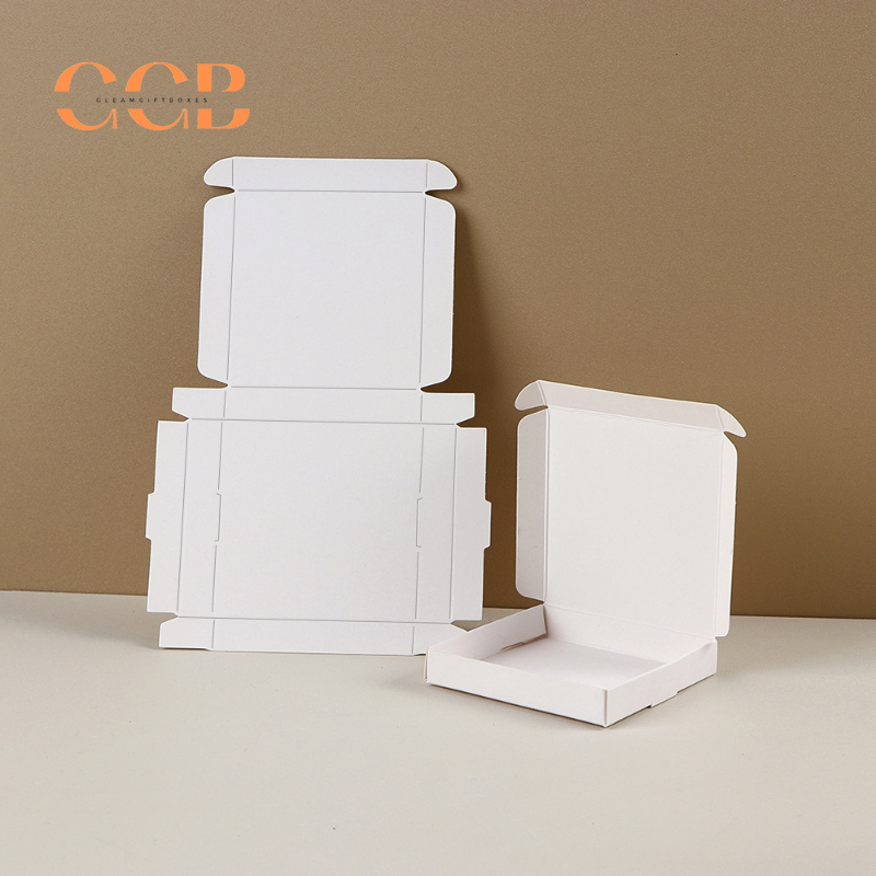 50pcs kraft paper black shipping style jewelry packaging box white necklace earring paper box bulk wholesale gift display storage