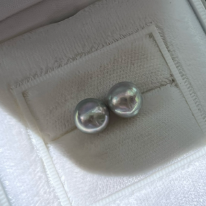 3A 4-10mm Grey Akoya Baroque Pearl, Natural Tone Loose Pearl with Strong Luster, Undrilled Half Drilled 1mm or Fully Drilled 0.7mm
