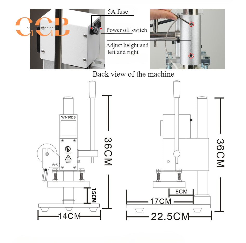 Desktop manual hot stamping machine