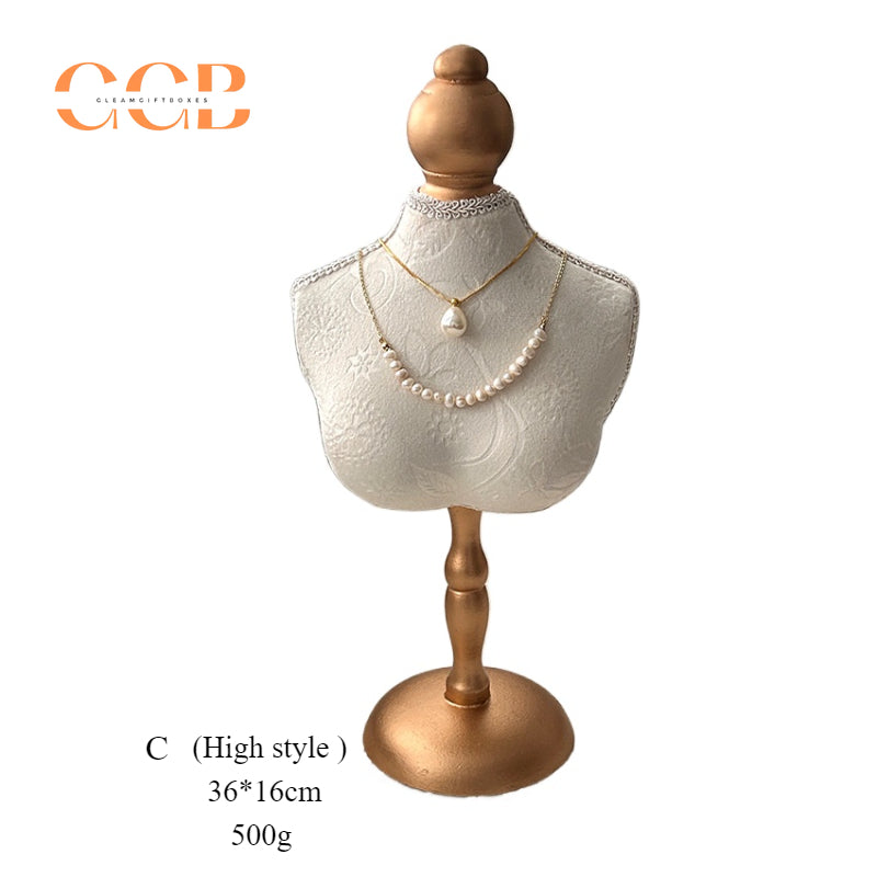 Retro Necklace Display Stand for Jewelry Mannequin Holder