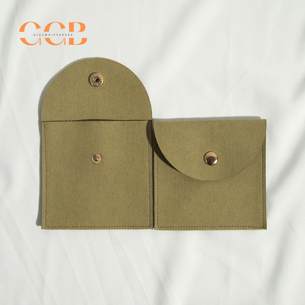 20pcs 9 color jewelry pouch set, 8x8cm suede snap button pouch for rings earrings necklaces, multi color jewelry packaging bags