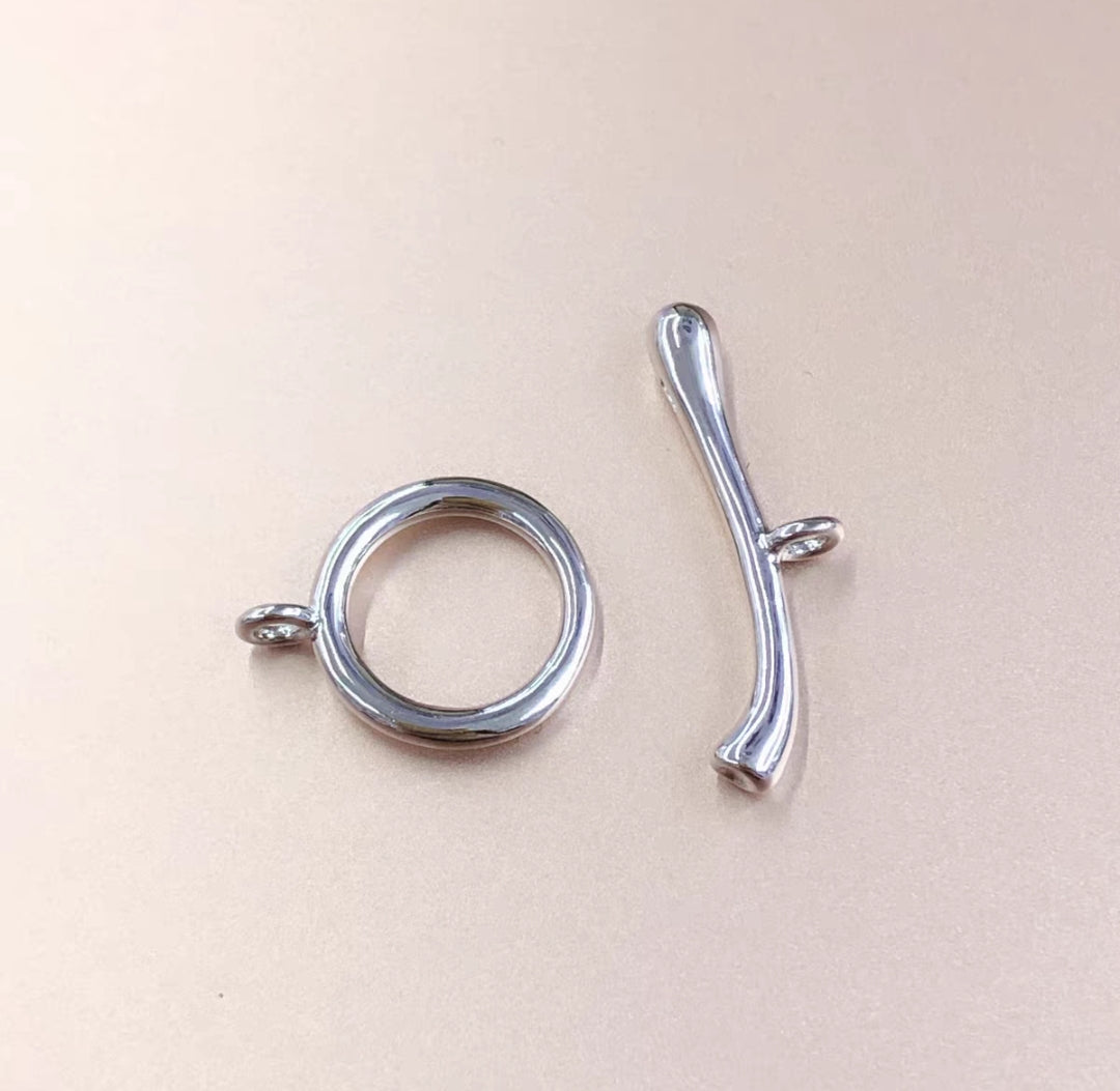 S925 Sterling Silver Semi-Circle OT Clasp
