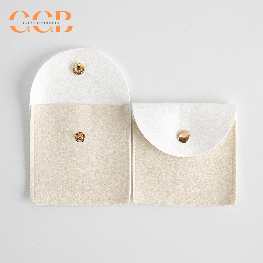 20pcs 8x8cm multi color jewelry pouch, soft suede travel pouch for rings earrings necklaces, customizable jewelry packaging bags
