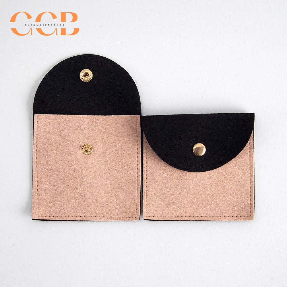 20pcs 8x8cm multi color jewelry pouch, soft suede travel pouch for rings earrings necklaces, customizable jewelry packaging bags