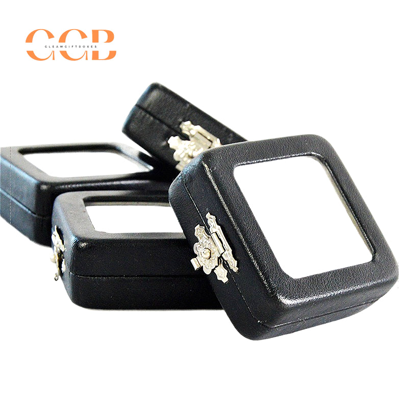 10 pcs Luxury PU jewelry metal box
