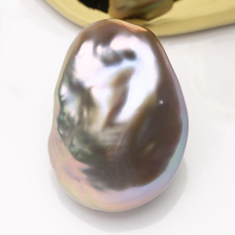 3A 17–18mm Freshwater Keshi Pearl, Irregular Nugget Loose Bead 1pc