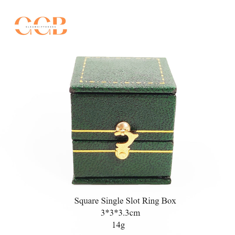 Octagon Vintage Velvet PU Leather Ring Box for Proposal or Wedding