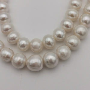 4A+ 10-12mm High Luster Nearly Round Freshwater Pearls