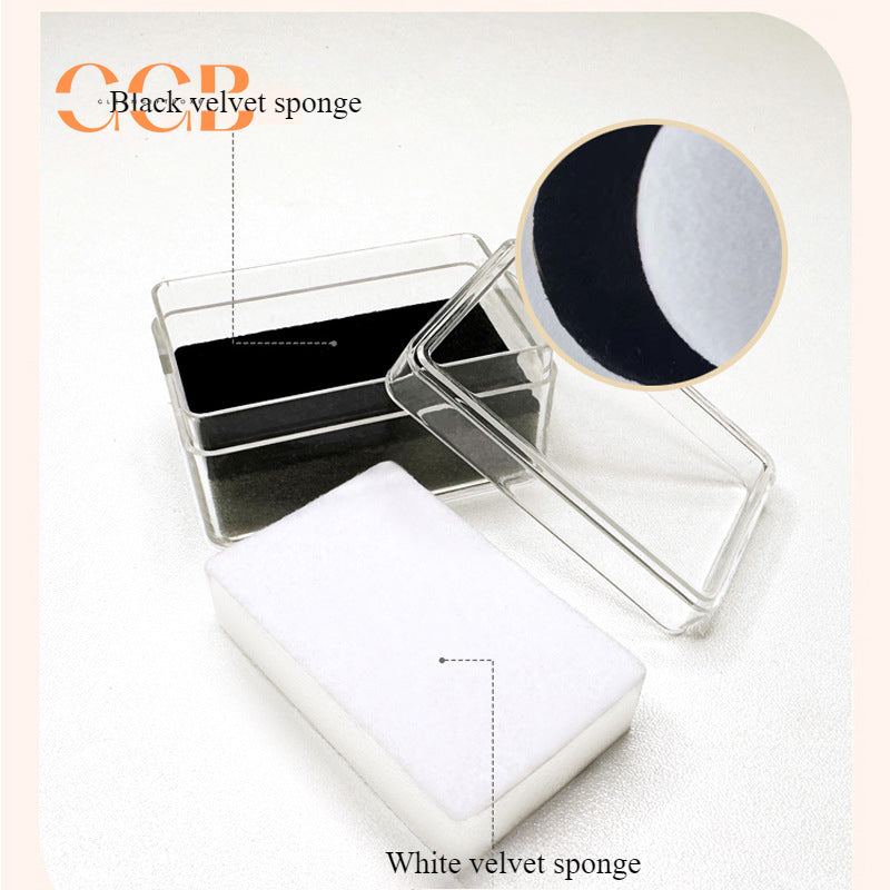 Rectangular plastic clear gemstone display storage box tray