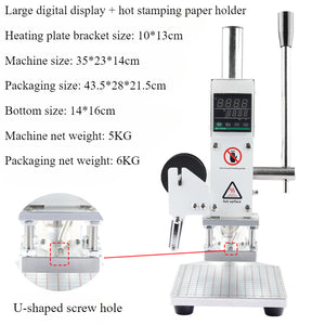 Desktop manual hot stamping machine
