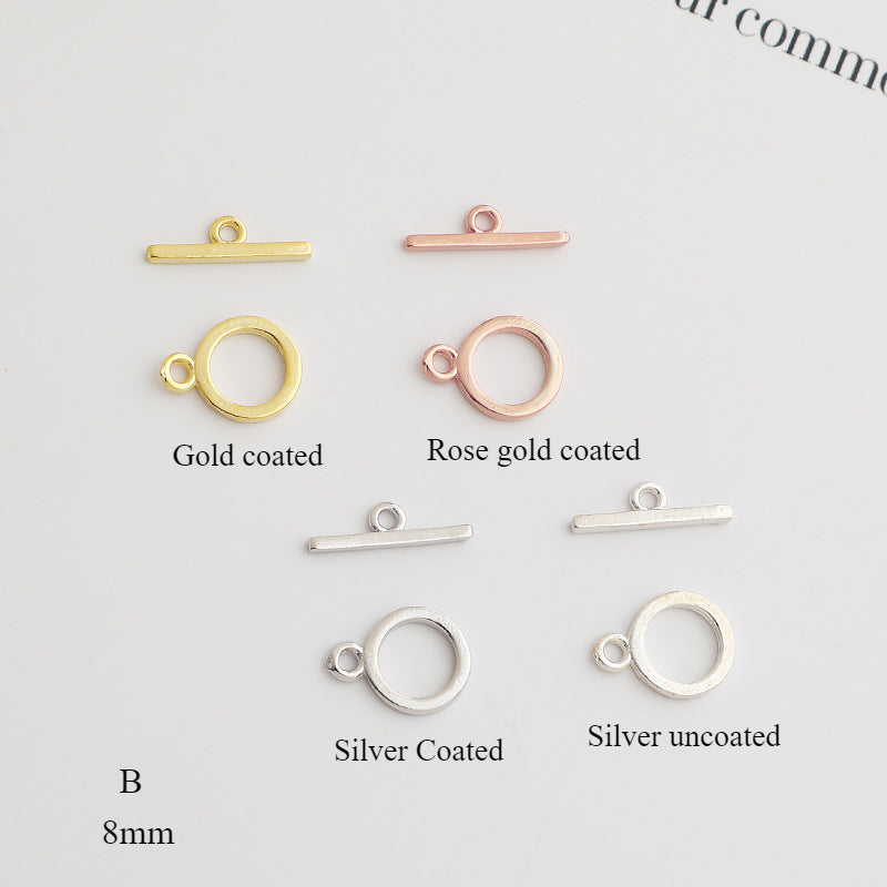 S925 Sterling Silver Flower OT Clasp