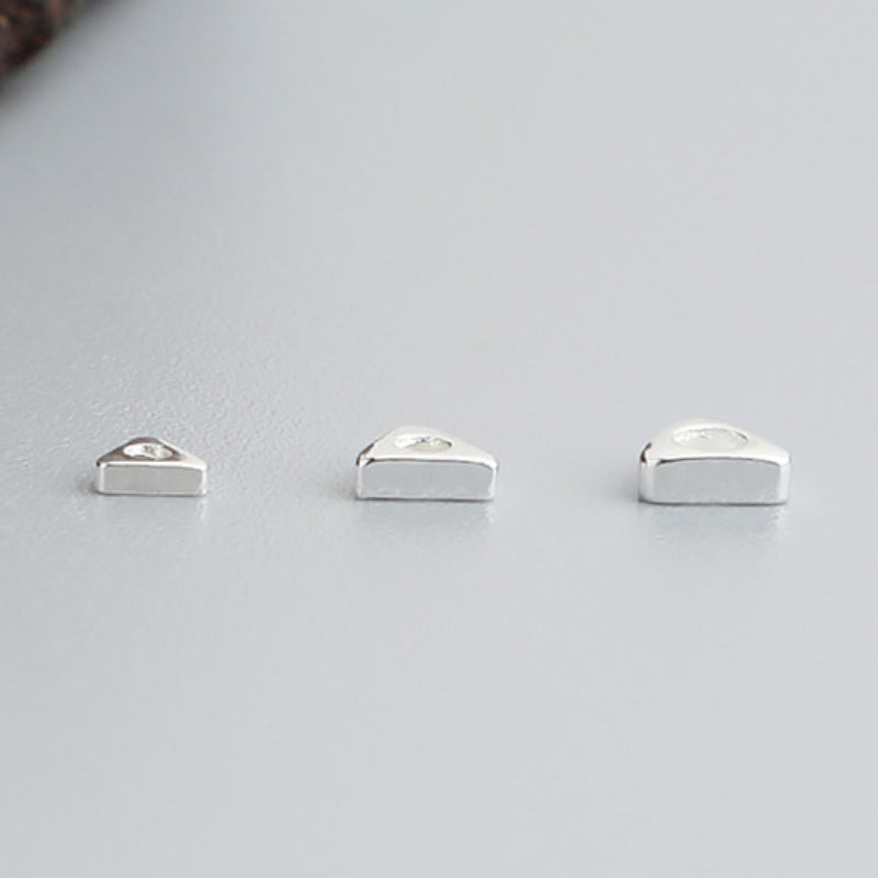 10pcs 2-3mm S925 Sterling Silver Triangular Spacer Beads
