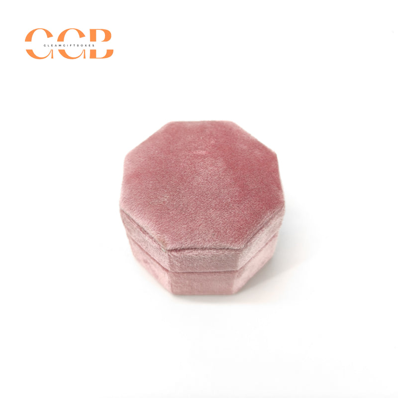 Luxury Velvet Ring Box - Wedding Jewelry Display w/ Custom Logo