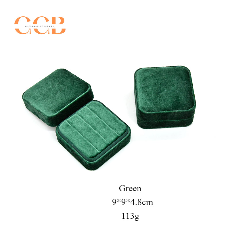 Velvet ring and earring storage box