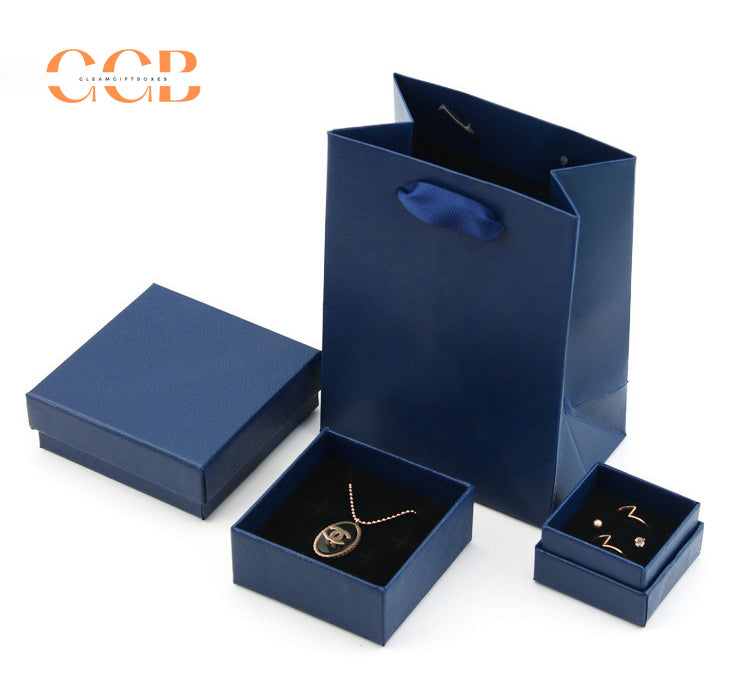 10pcs blue and grey jewelry box set, luxury packaging for rings earrings bracelets, customizable jewelry gift boxes without logo
