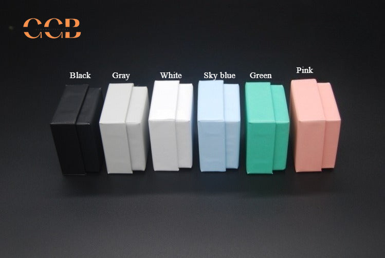10pc Small Matte Jewelry Box 5×5×3 cm (1.9"x1.9"x1.1") | Custom Logo Ring Earring Packaging | Frosted Paper Cardboard