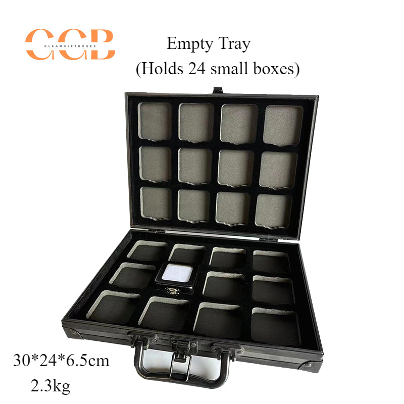 10 pcs Luxury PU jewelry metal box