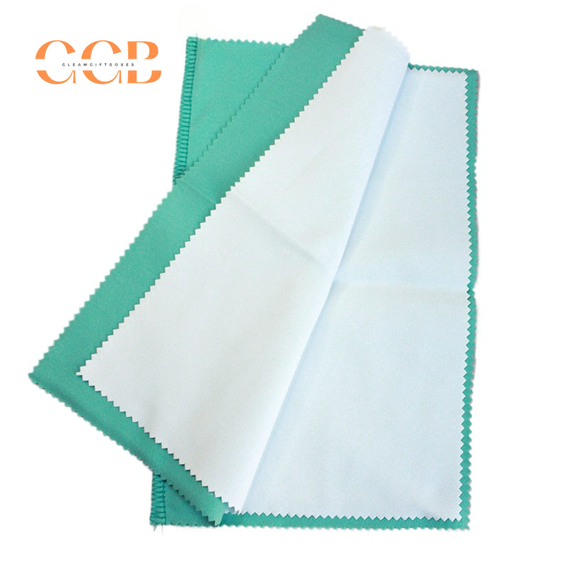 25x15cm large silver polishing cloth multi layer suede jewelry cleaning cloth with stitched edges, custom logo silver cloth for gold silver care