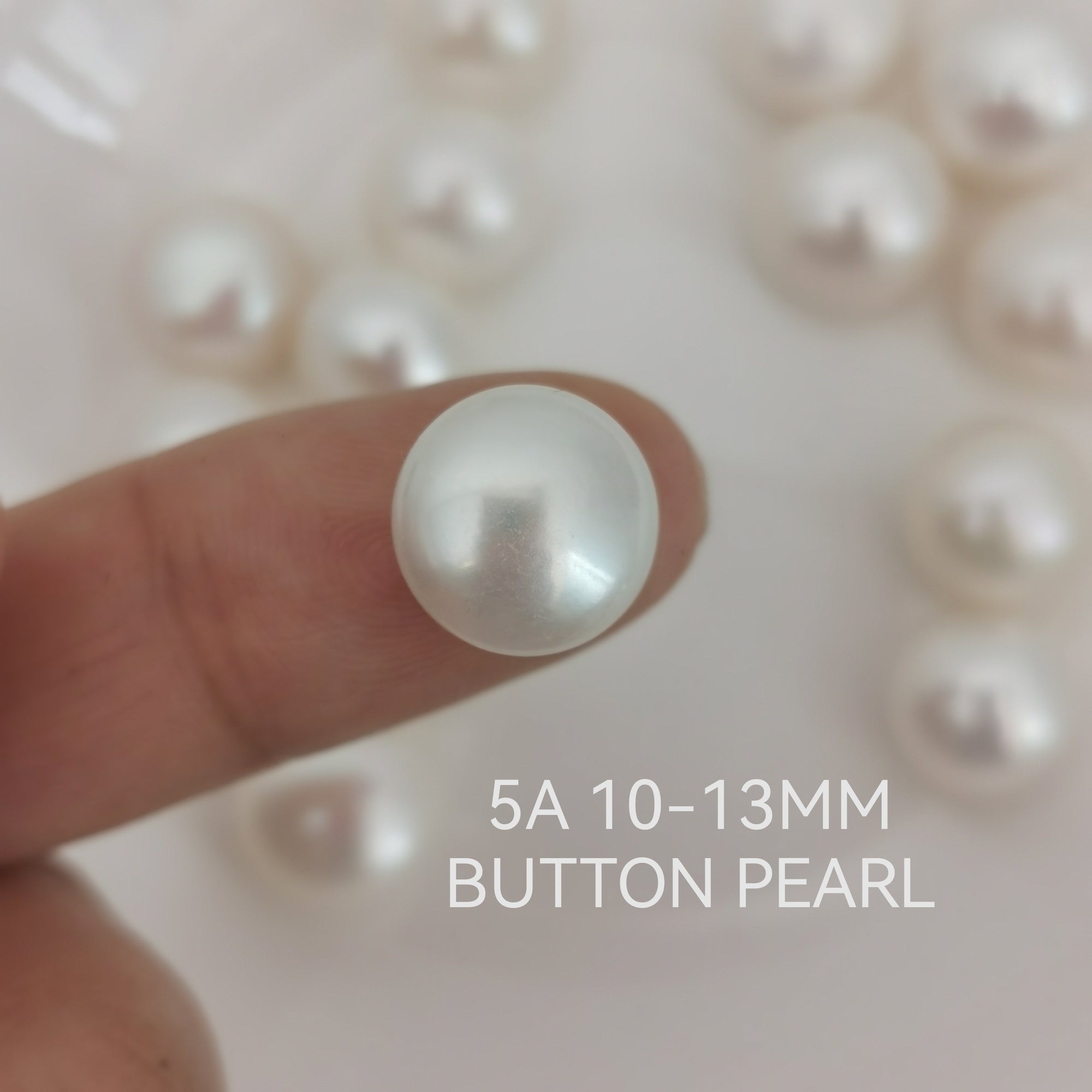5A 1pc Half drilled 10-13mm button pearl