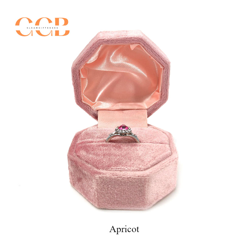 Luxury Velvet Ring Box - Wedding Jewelry Display w/ Custom Logo