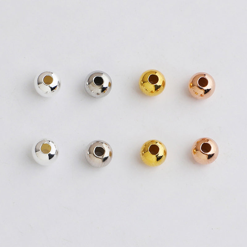 10pcs S925 Silver Spacer Beads 2-5mm