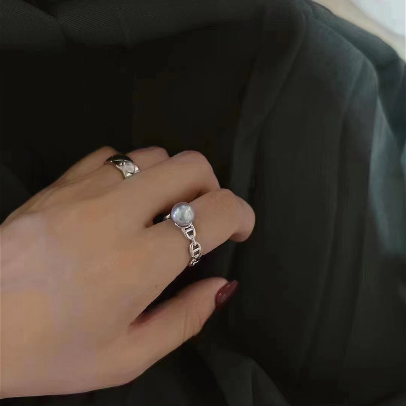 Natural Akoya Grey Blue Saltwater Pearl Beads for DIY Jewelry Making