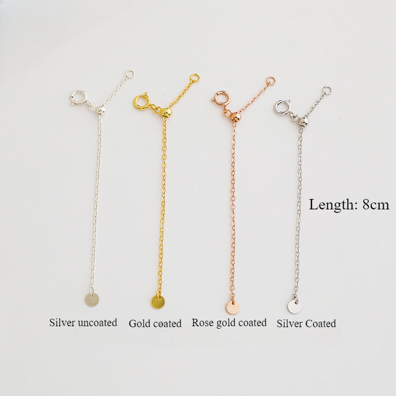 10pcs 8cm S925 Sterling Silver Cross Extension Chain