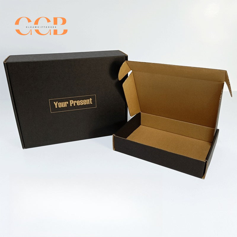 10pcs black Black Kraft Paper Corrugated Mailer Boxes