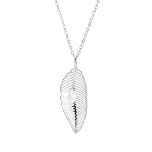 Leaf pearl necklace setting