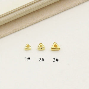 10pcs S925 Sterling Silver Triangle Spacer Beads for Jewelry Making