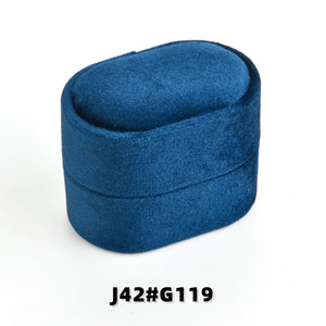 Velvet Oval Ring Box, Single, Double or Triple Slot Jewellery Box，Plush Lined Holder for Wedding & Engagement Rings, Proposal Photo Prop & Bridal Accessory