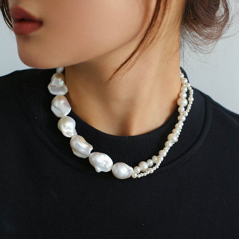 Baroque Gradient Pearl Necklace