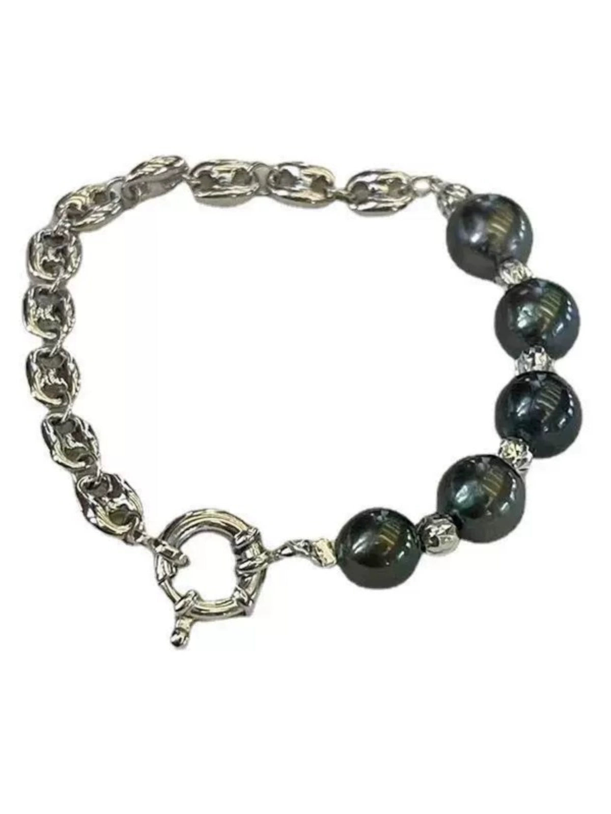 S925 sterling silver half chain buckle