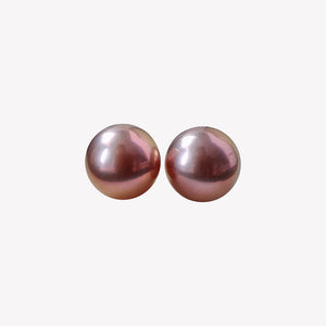 5A One Pair Natural Edison Freshwater Pearls Blueberry Purple Metallic Rare Color Loose Pearls for Custom 18K Earrings or Pendant