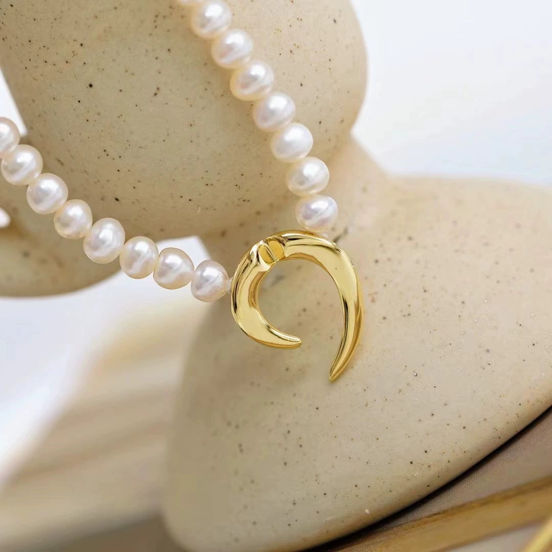 S925 Sterling Silver Crescent Clasp Set