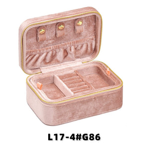 Velvet Travel Jewelry Case, Portable Zipper Organizer for Rings, Earrings & Necklaces, Bridesmaid Gift, Travel Accessory