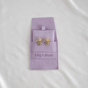 20pcs 12 color jewelry pouch set 8x8cm with 6x6cm holder, multi color suede jewelry packaging for earrings rings necklaces