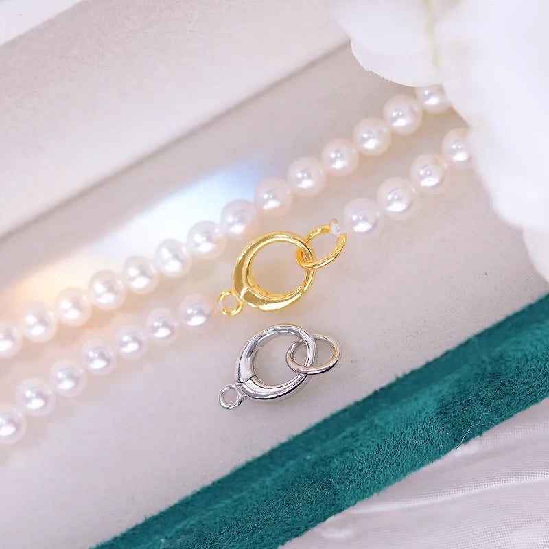 S925 Sterling Silver Circle Buckle Clasp for Jewelry Making