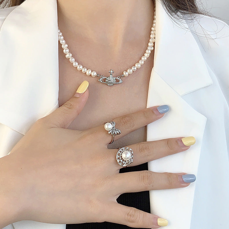 Vintage hollow pearl ring setting