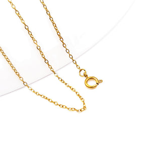 Stainless steel 18k golad plated chain 45cm