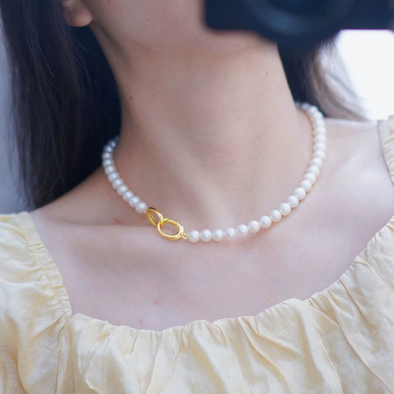 S925 Sterling Silver Double Oval Circle Clasp for Jewelry Making