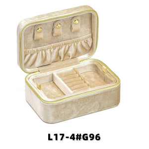 Velvet Travel Jewelry Case, Portable Zipper Organizer for Rings, Earrings & Necklaces, Bridesmaid Gift, Travel Accessory