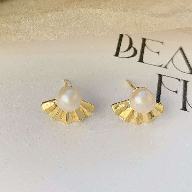 classical fan-shaped earrings settings