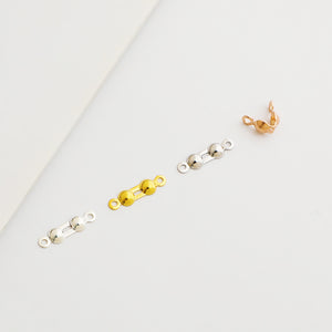 10pcs Double Ball Connector Clasp -2.5,3.5mm