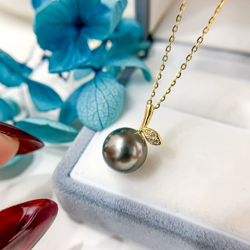 S925 Sterling Silver Gold Leaf Pendant Setting