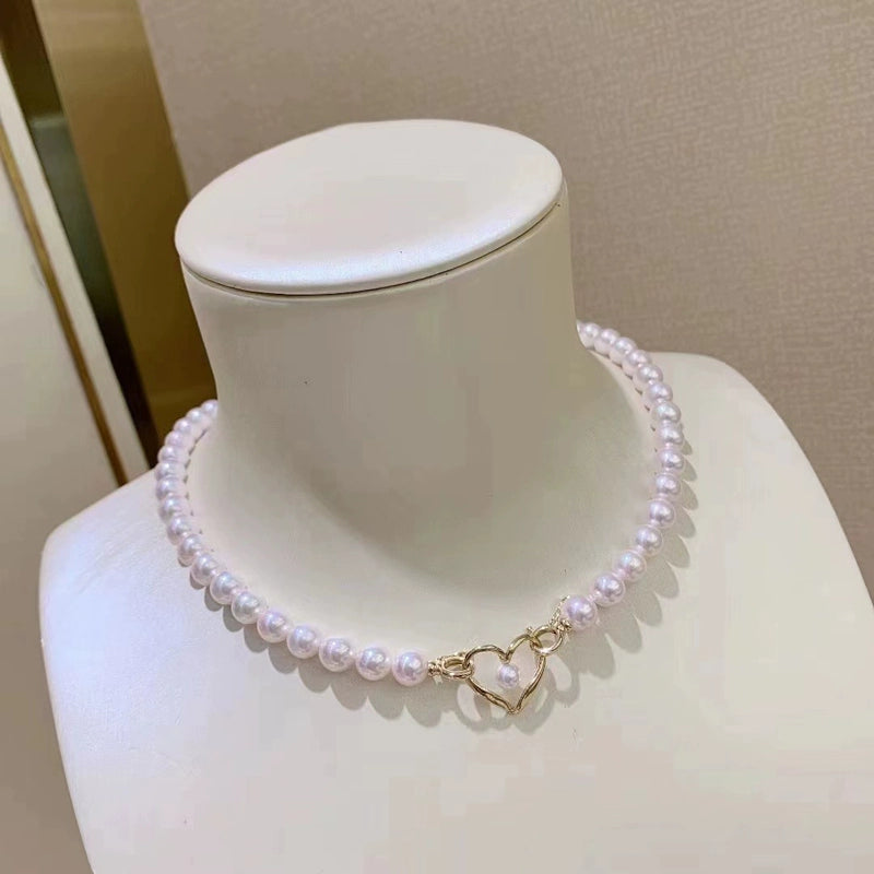 S925 Sterling Silver Heart Sweater Necklace Clasp for Jewelry Making