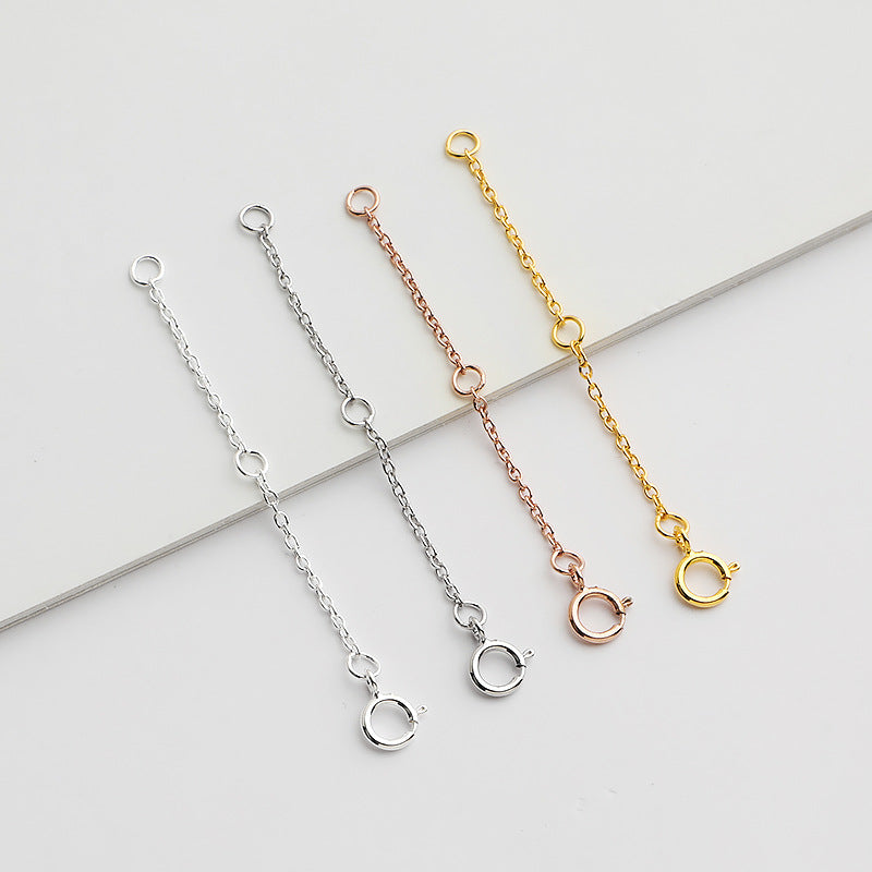 5cm 10pcs S925 Sterling Silver Adjustable Extension Chain for Jewelry Making